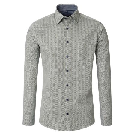 Casa Moda Overhemd groen, Bedrukt