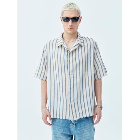 VAMOS CLO Overhemd blauw / wit