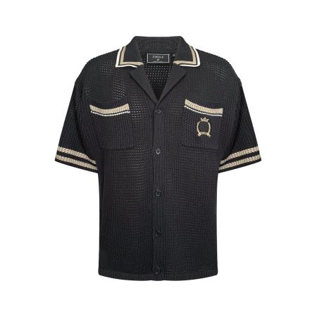 SikSilk Overhemd ecru / zwart