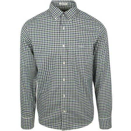 Gant Casual Overhemd Twill Ruit Groen