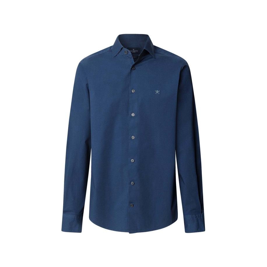Hackett London Hackett London Overhemd ESS nachtblauw -