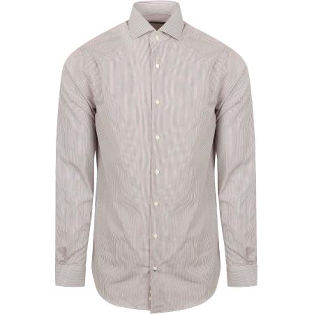 Steppin' Out Overhemd Streep Bruin