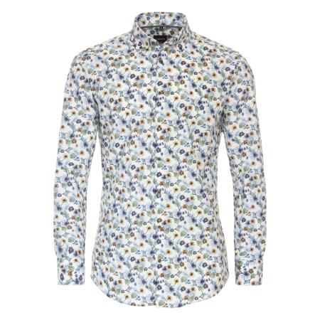 Venti Overhemd blauw, Bedrukt