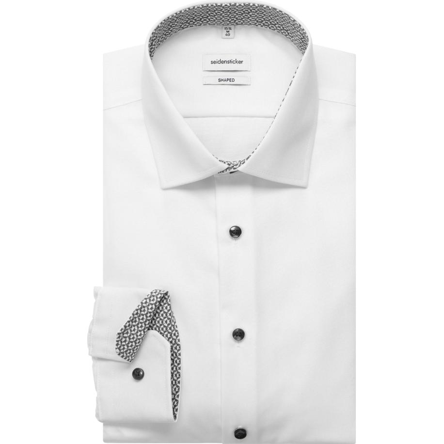 Seidensticker Overhemd wit, Effen Wit
