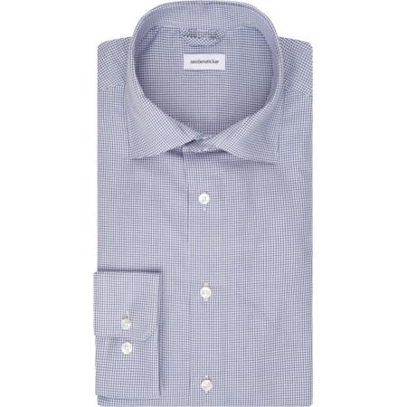 Seidensticker Overhemd blauw, Pied De Poule