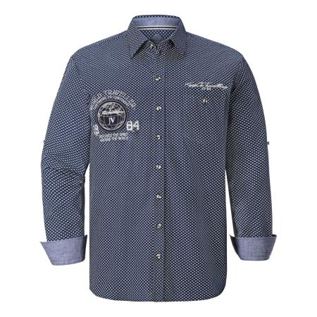 jan vanderstorm Jan Vanderstorm Overhemd Raiko donkerblauw