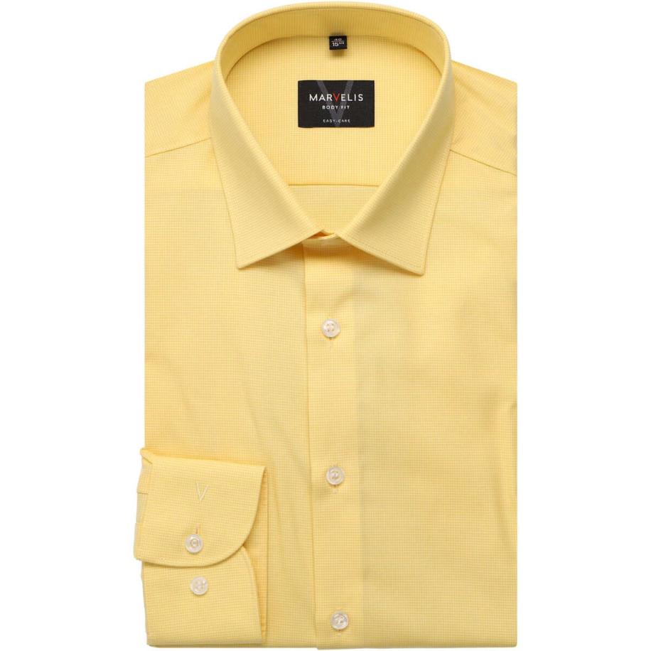 Marvelis Overhemd geel, Ruit Geel