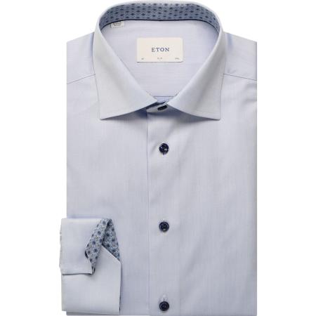 ETON Overhemd blauw, Effen