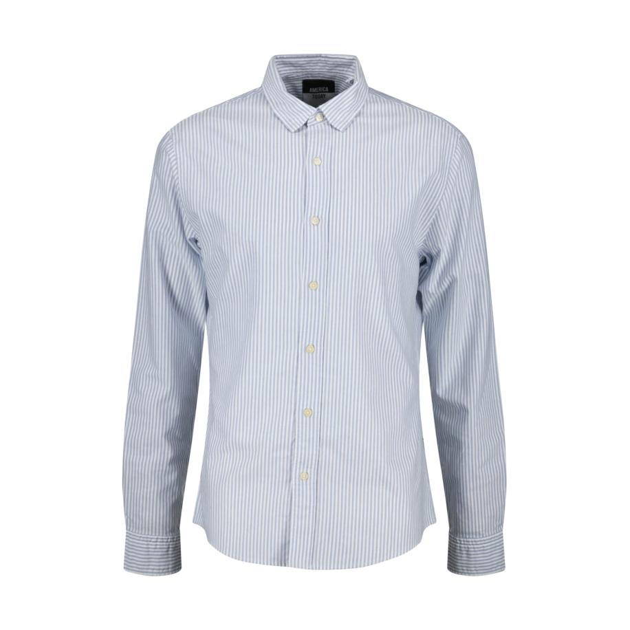 America Today Overhemd lichtblauw / wit Blauw