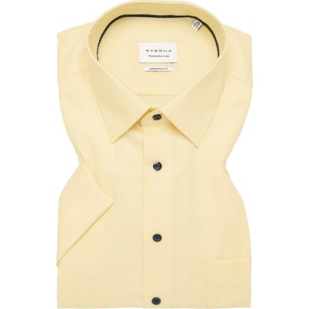 ETERNA Overhemd Korte mouw lichtgeel