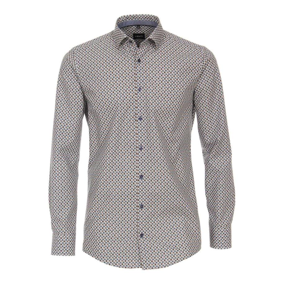 Venti Overhemd blauw, Bedrukt Multicolor