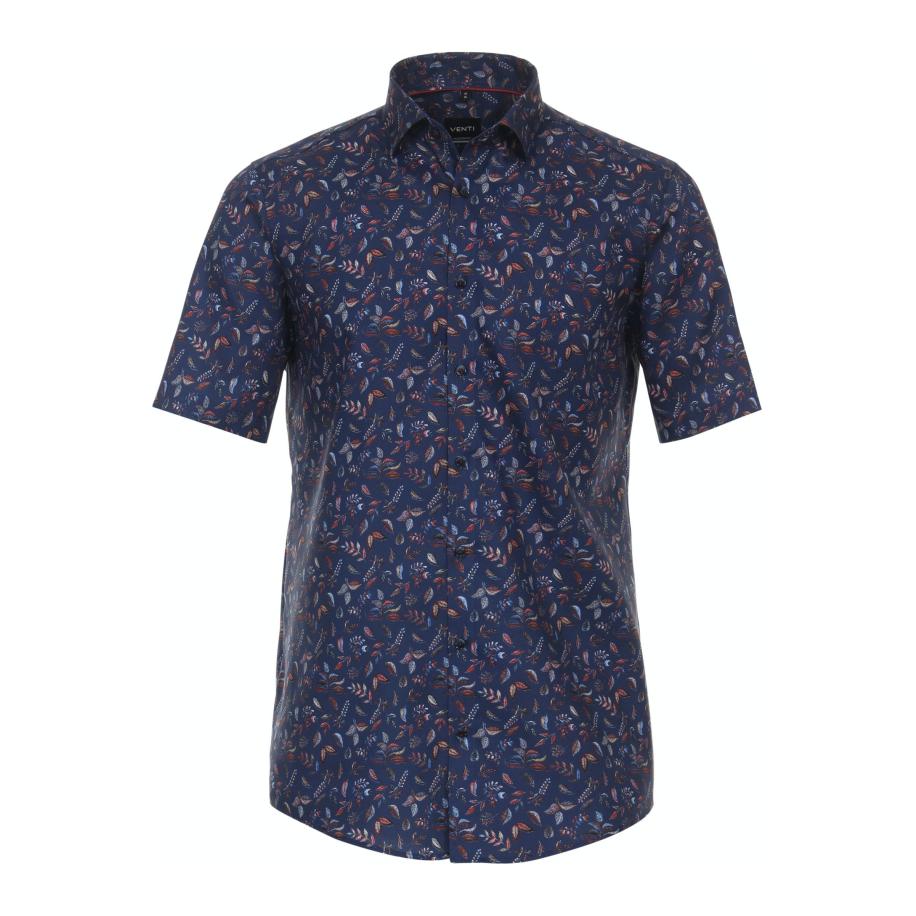 Venti Overhemd Korte mouw blauw Blauw