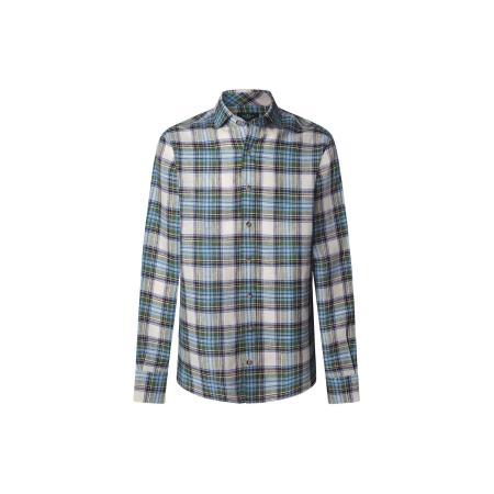 Hackett London Hackett London Overhemd Heritage Madras ecru / groen / lichtgroen