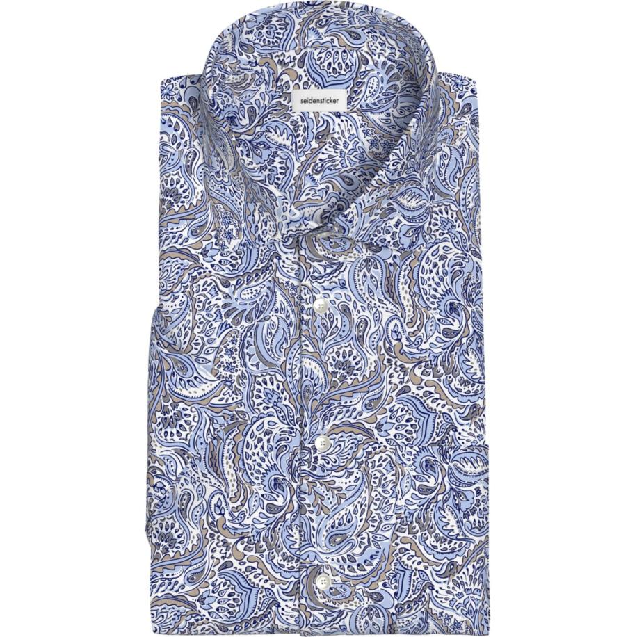 Seidensticker Overhemd Korte mouw lichtblauw Blauw