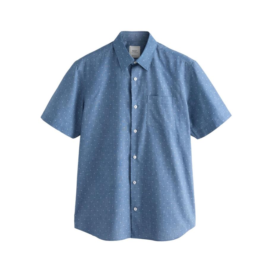 Next Next Overhemd duifblauw / wit -