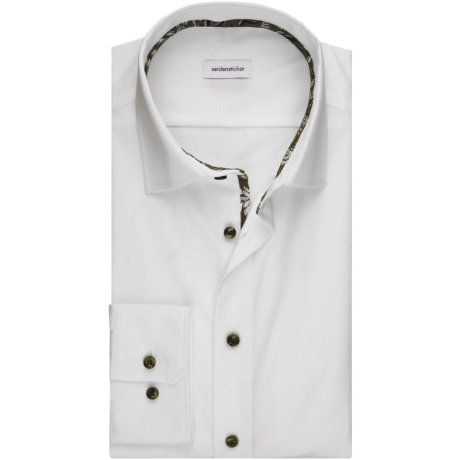 Seidensticker Overhemd wit, Effen Wit
