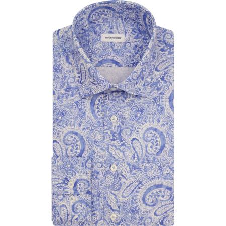Seidensticker Overhemd blauw, Paisley