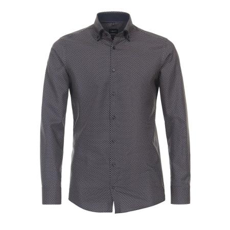 Venti Overhemd bruin, Bedrukt