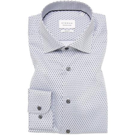 ETERNA Overhemd steengrijs, Bedrukt