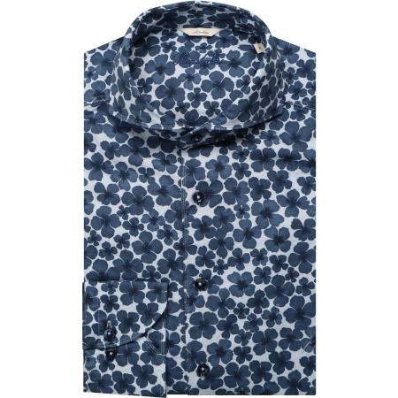 Stenströms Casual Overhemd blauw, Motief