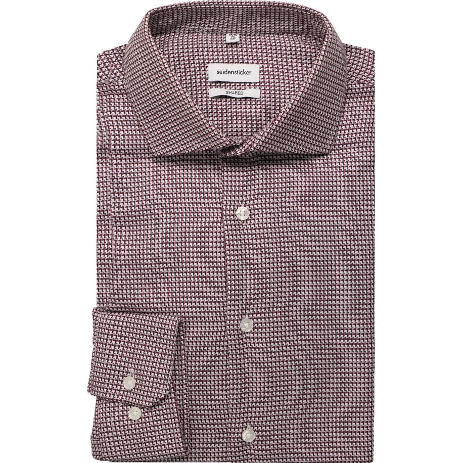 Seidensticker Overhemd pruim, Gestructureerd Paars