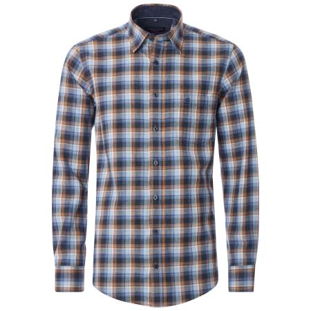 Casa Moda Overhemd blauw, Ruit