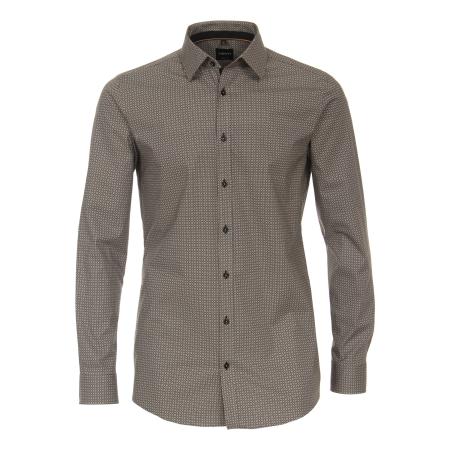 Venti Overhemd zwart, Bedrukt