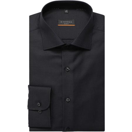 ETERNA Overhemd antraciet, Gestructureerd