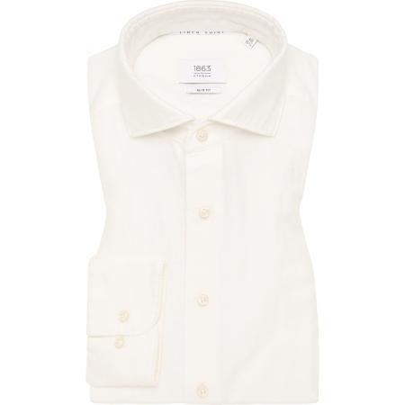 ETERNA 1863 Linnen Overhemd beige, Effen