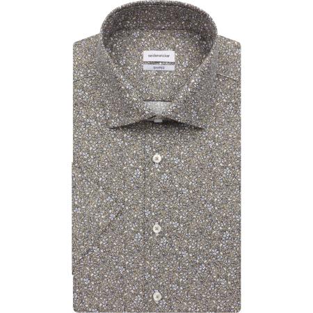 Seidensticker Overhemd Korte mouw beige