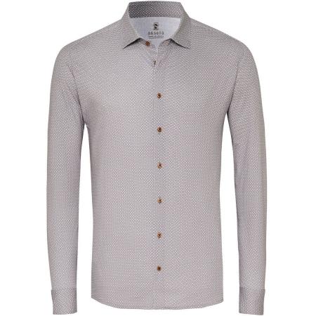 Desoto Overhemd Timeless Elegance Print Beige