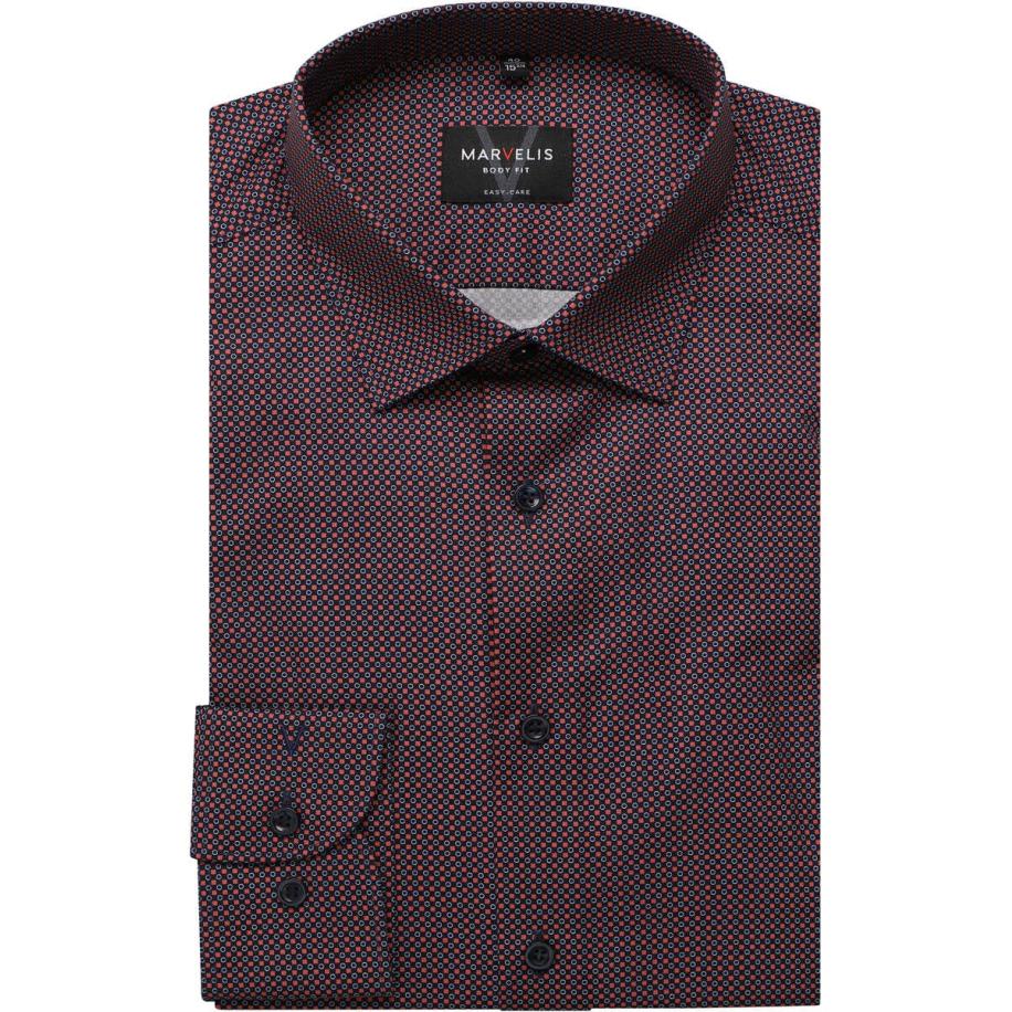Marvelis Overhemd rood, Bedrukt Rood