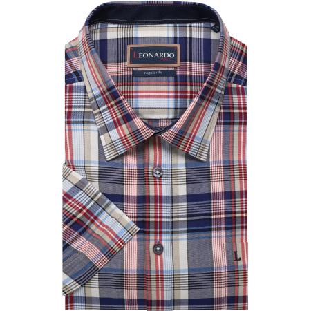 Leonardo by Jupiter Casual Overhemd Korte mouw rood