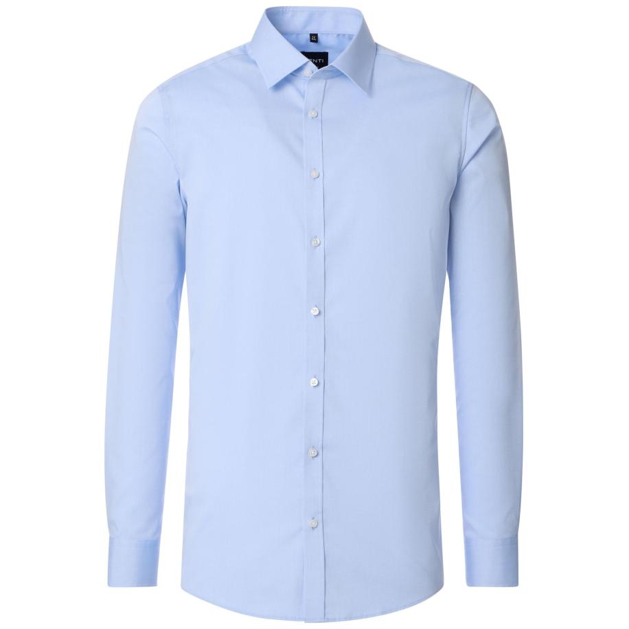 Venti Overhemd blauw, Effen Blauw