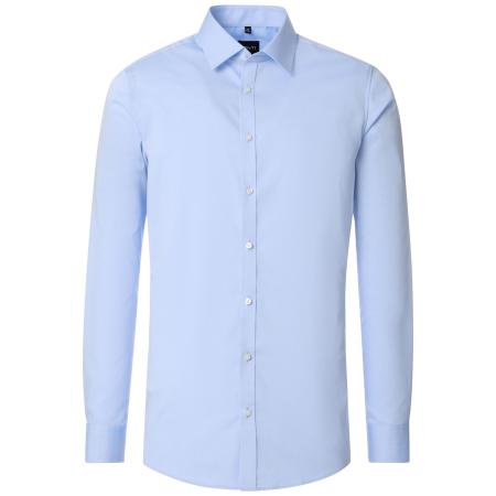 Venti Overhemd blauw, Effen