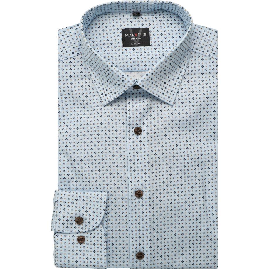 Marvelis Overhemd ML6 (vanaf 68 CM) blauw Blauw