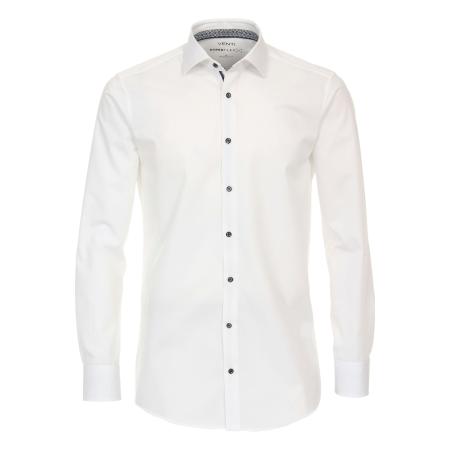 Venti Hyperflex Overhemd wit, Faux-uni