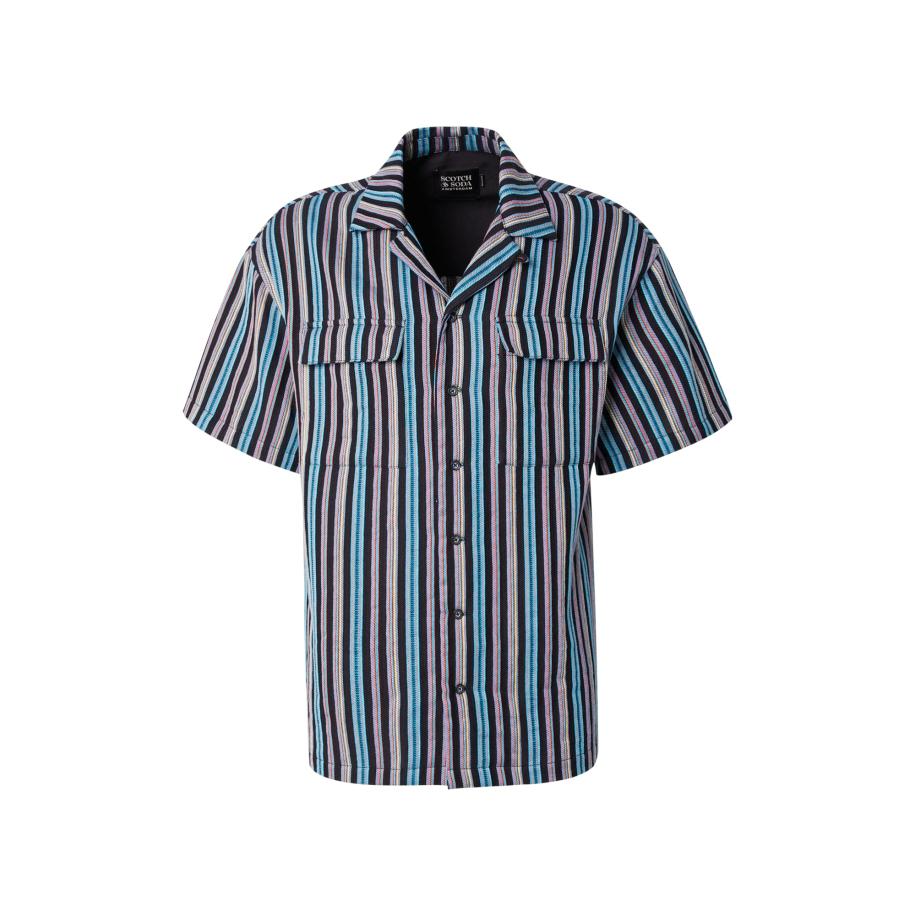 Scotch & Soda SCOTCH & SODA Overhemd navy / aqua / lichtblauw -