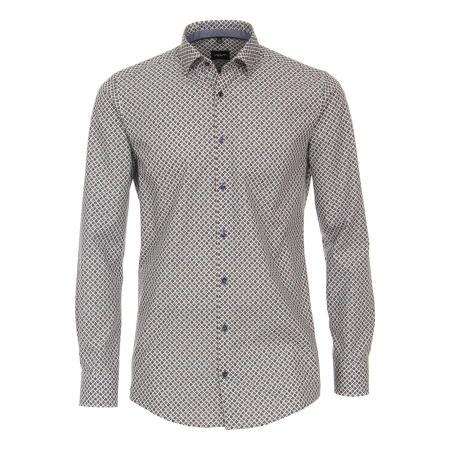 Venti Overhemd blauw, Bedrukt