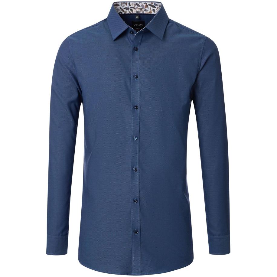 Venti Overhemd blauw, Faux-uni Blauw