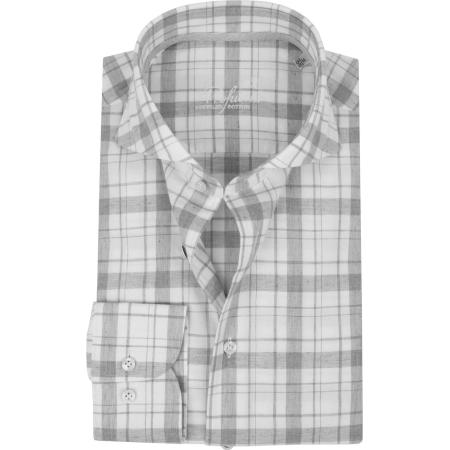 Profuomo Recycled Overhemd Ruit Grijs