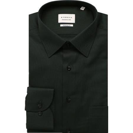 ETERNA Overhemd donkergroen, Gestructureerd