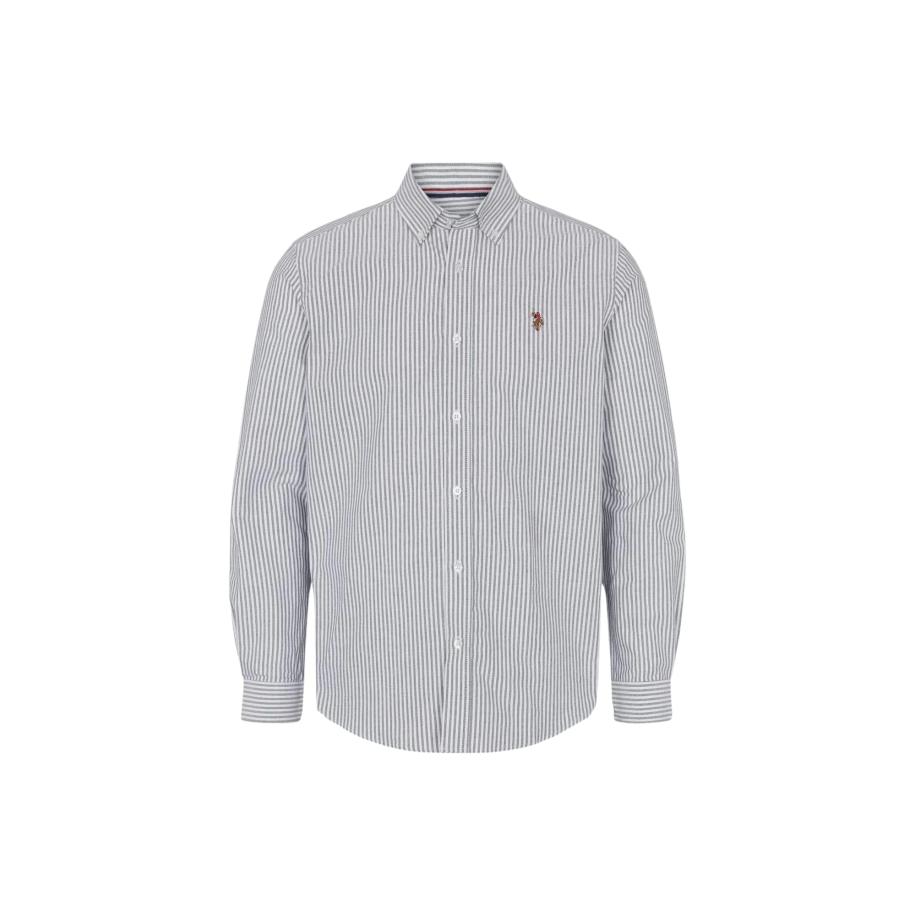 U.S. Polo Assn. U.S. POLO ASSN. Overhemd Armin bruin / grijs gemêleerd / wijnrood / wit -