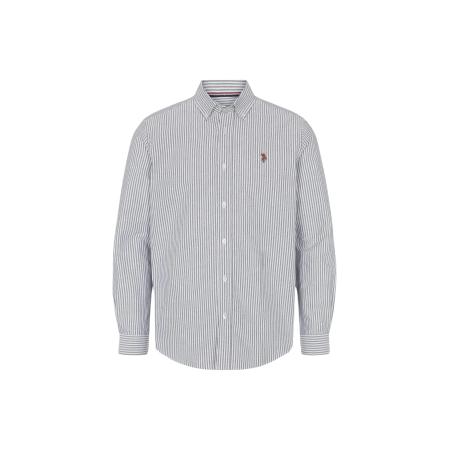 U.S. Polo Assn. U.S. POLO ASSN. Overhemd Armin bruin / grijs gemêleerd / wijnrood / wit