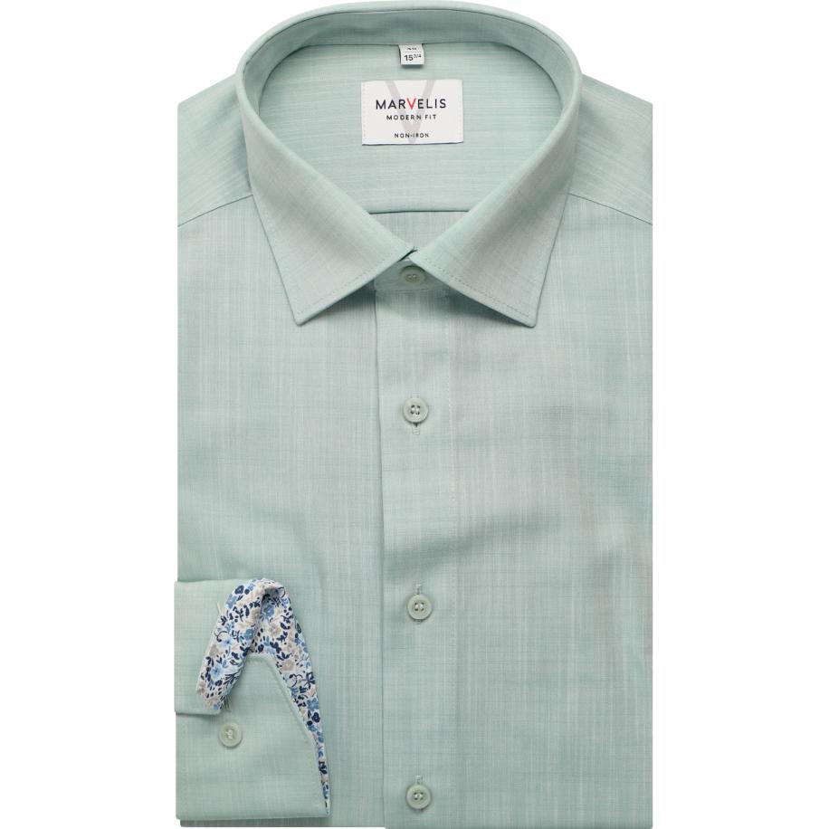 Marvelis Overhemd lichtgroen, Effen Groen