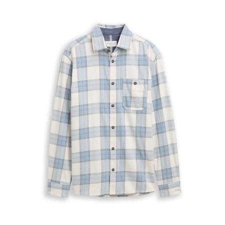 Tom Tailor TOM TAILOR Overhemd ecru / royal blue/koningsblauw / lichtblauw / antraciet