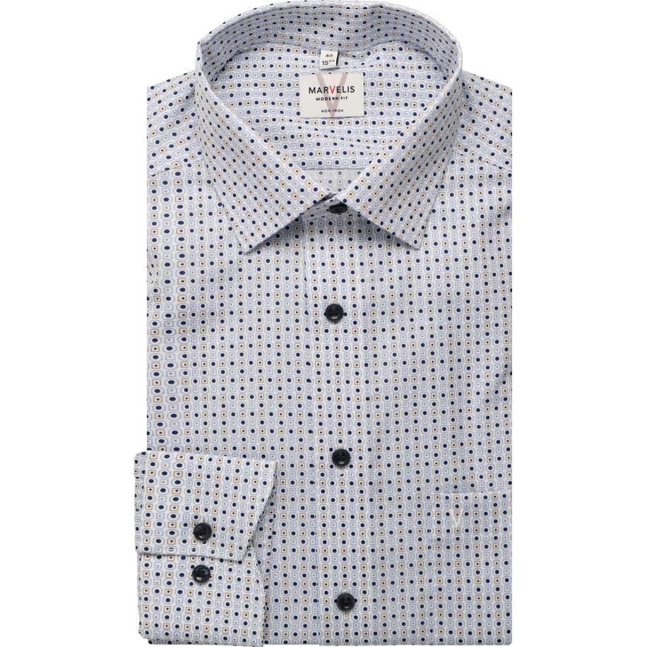 Marvelis Overhemd ML6 (vanaf 68 CM) blauw Blauw
