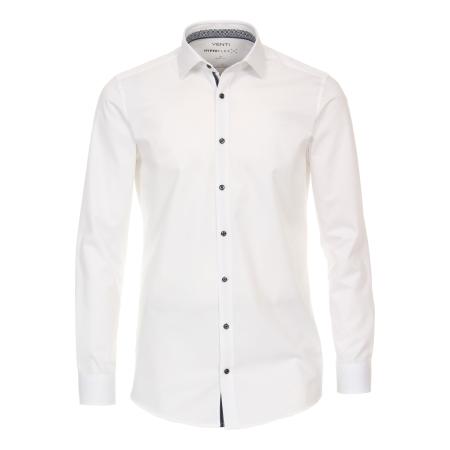 Venti Hyperflex Overhemd wit, Faux-uni
