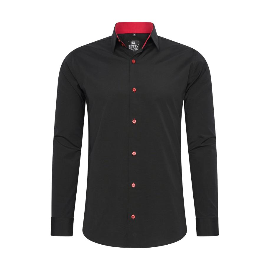 Rusty Neal Rusty Neal Overhemd rood / zwart -