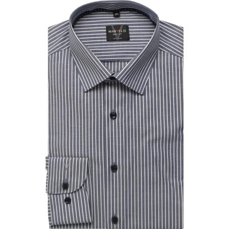 Marvelis Overhemd marine, Gestreept
